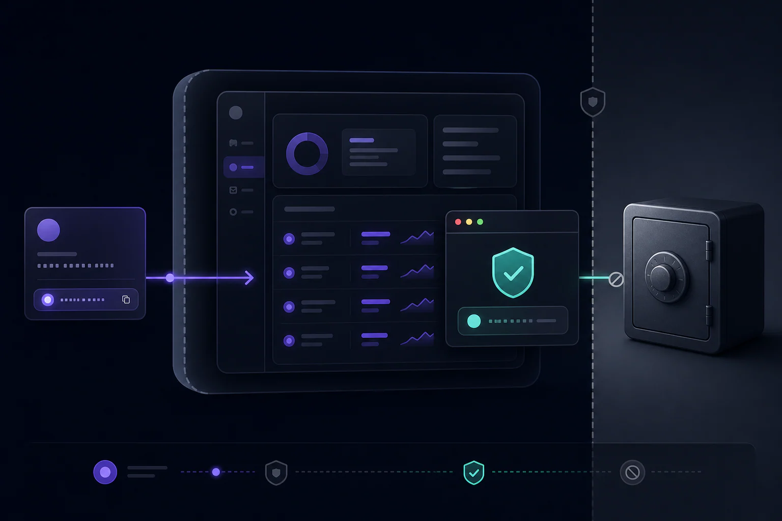 TEMIRIN public-wallet connection mockup with a visible address, timestamped read-only positions, PnL context, and concentration.