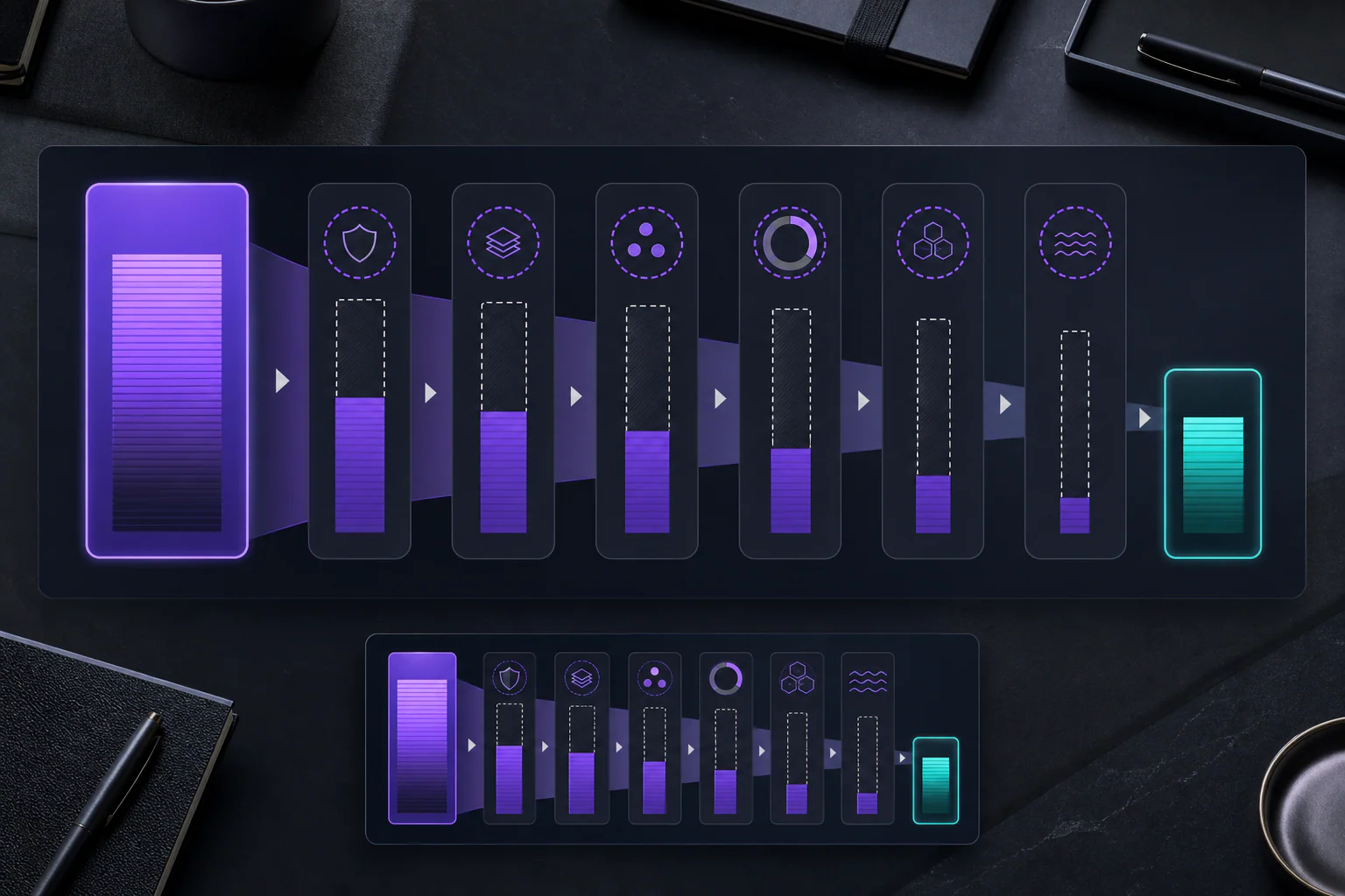 TEMIRIN capital-control mockup showing wallet balance, current exposure, the configured free-capital percentage, and policy status.