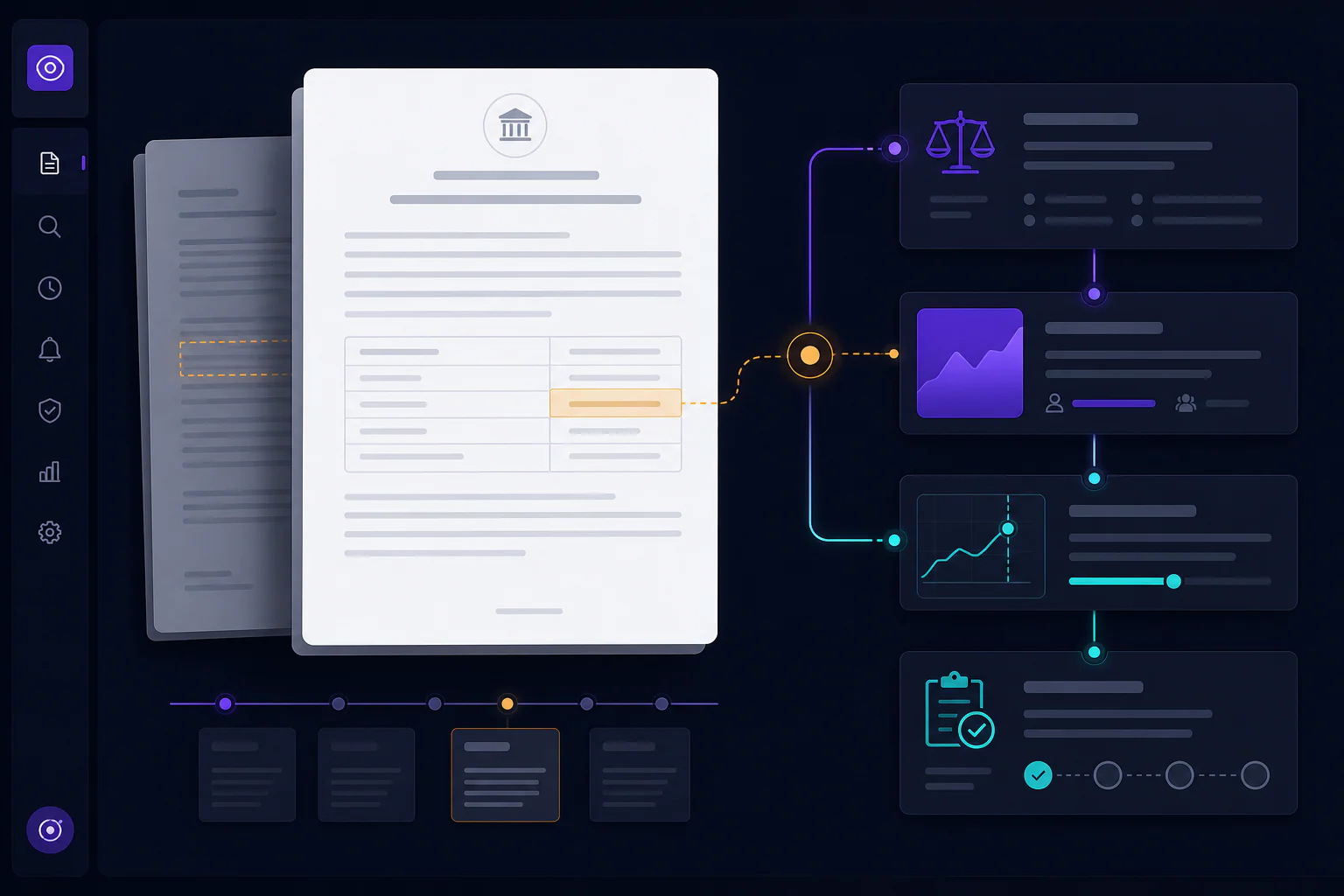 TEMIRIN resolution-monitoring mockup comparing an official page version with an affected market record