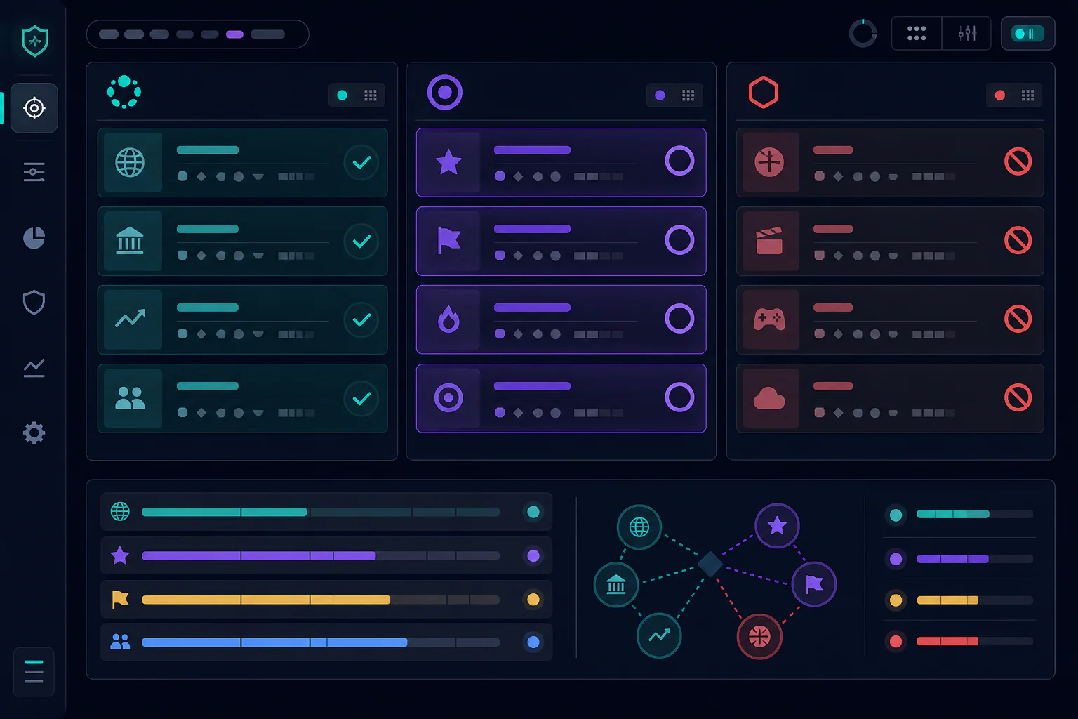 TEMIRIN branded product mockup for Polymarket Category Policy: Enabled, Blocked and Max-Stake Settings, showing enabled categories, blocked categories, max-stake override, minimum-confidence override.