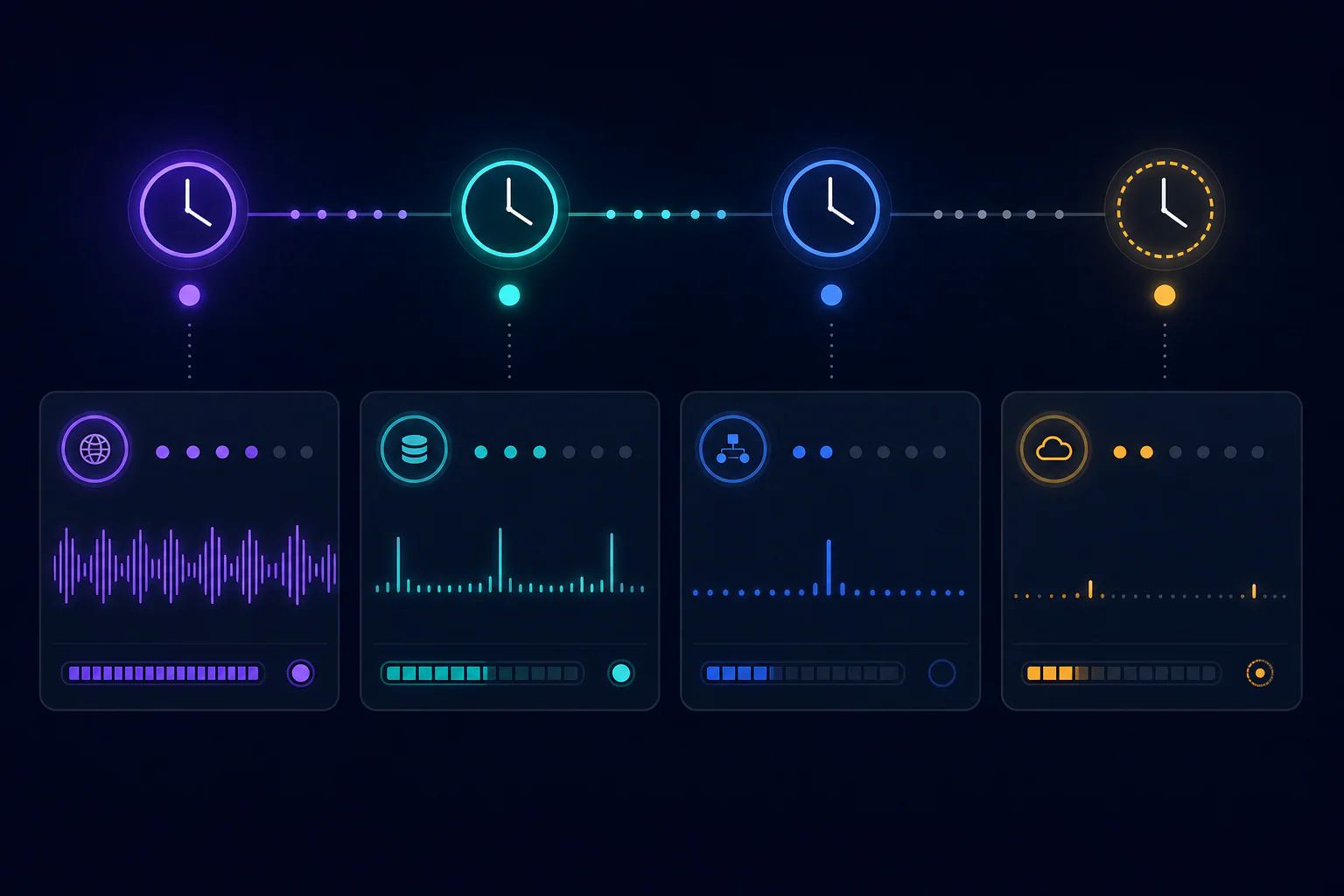 TEMIRIN source-health mockup comparing publication, observation, record, and review timestamps
