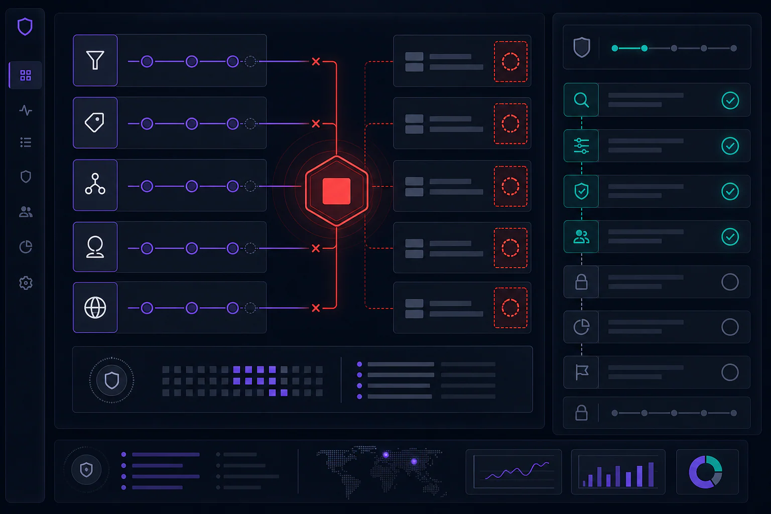TEMIRIN kill-switch control-room mockup stopping approvals across scoped prediction-market workflows